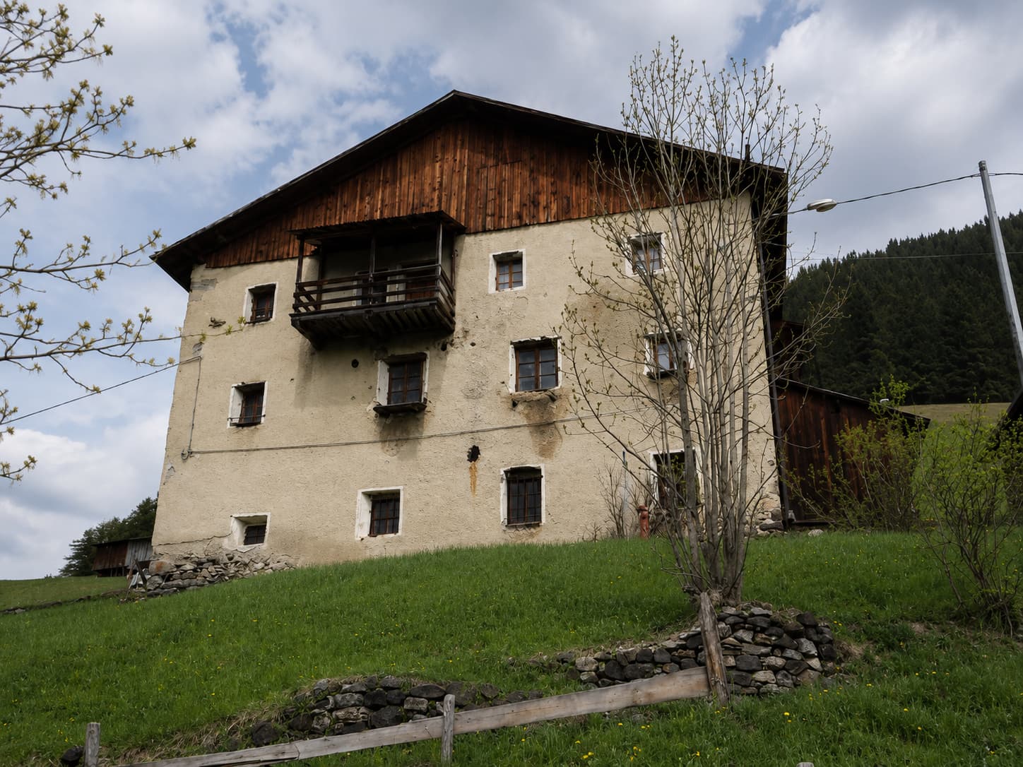 From below the meadow